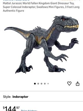 BRAND NEW 🆕 Mattel Jurassic World Indoraptor Figure - Black with Gold Accents